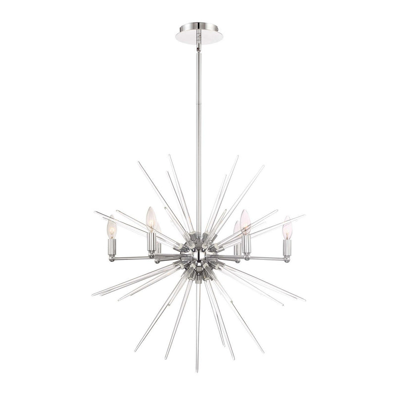 Zeev Lighting CD10179-6-CH Six Light Chandelier, Chrome