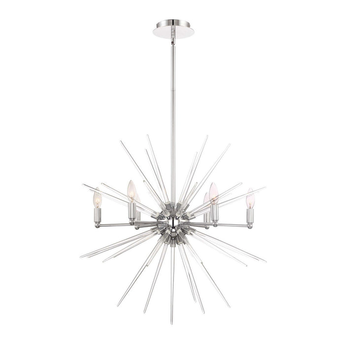 Zeev Lighting CD10179-6-CH Six Light Chandelier, Chrome