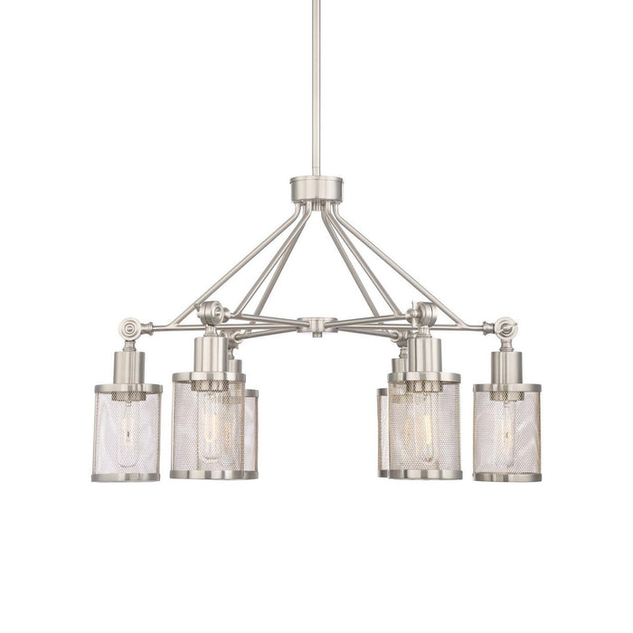 Zeev Lighting CD10182-6-BN Six Light Chandelier, Brushed Nickel