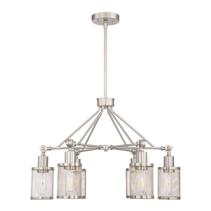 Zeev Lighting CD10182-6-BN Six Light Chandelier, Brushed Nickel