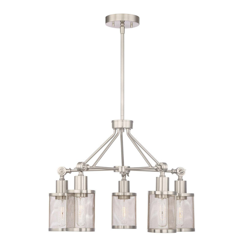 Zeev Lighting CD10183-5-BN Five Light Chandelier, Brushed Nickel