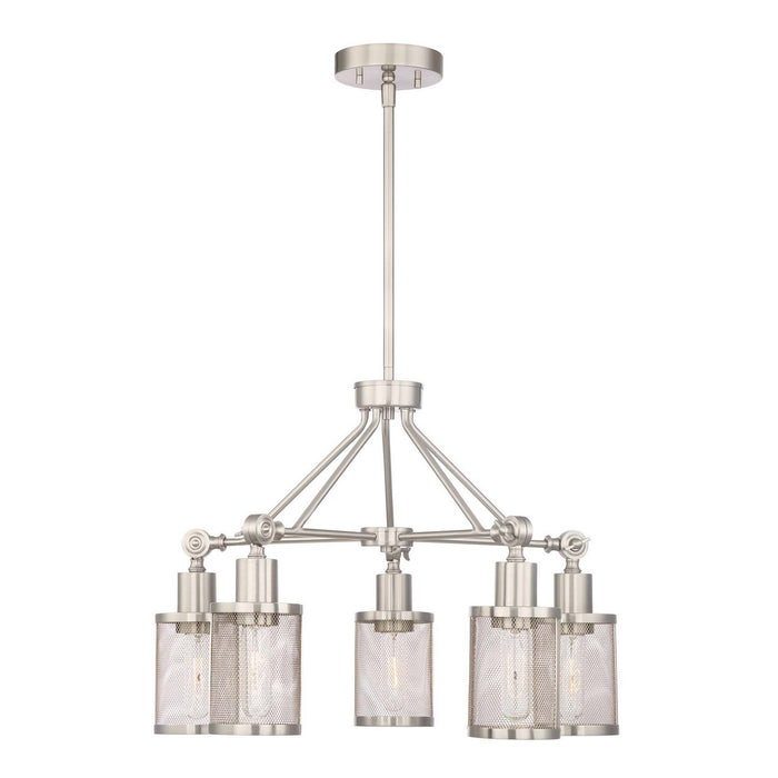 Zeev Lighting CD10183-5-BN Five Light Chandelier, Brushed Nickel