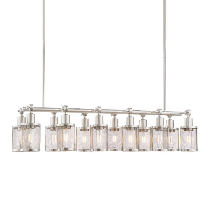 Zeev Lighting CD10184-12-BN 12 Light Chandelier, Brushed Nickel