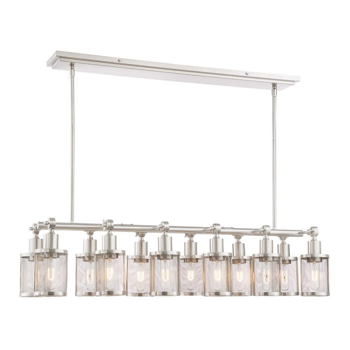 Zeev Lighting CD10184-12-BN 12 Light Chandelier, Brushed Nickel