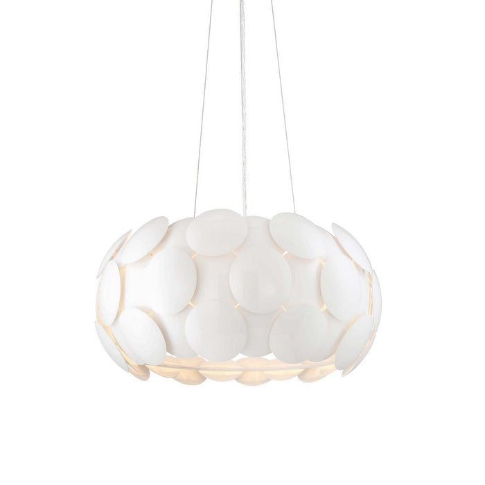 Zeev Lighting CD10188-6-GWH Six Light Chandelier, Gloss White