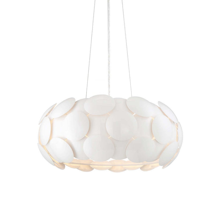 Zeev Lighting CD10189-7-GWH Seven Light Chandelier, Gloss White