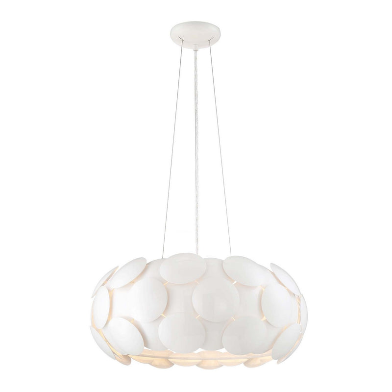 Zeev Lighting CD10189-7-GWH Seven Light Chandelier, Gloss White