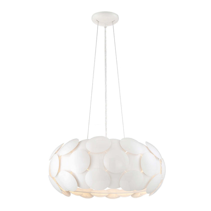 Zeev Lighting CD10189-7-GWH Seven Light Chandelier, Gloss White