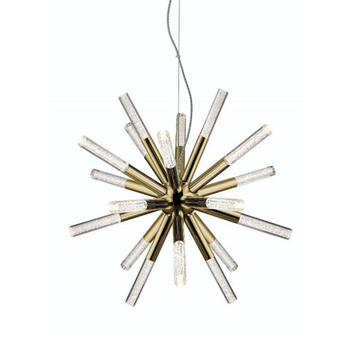 Zeev Lighting CD10232-LED-GB LED Chandelier, Golden Brass