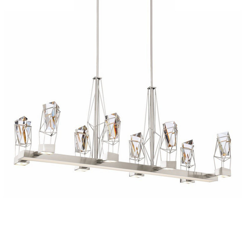 Zeev Lighting CD10255-LED-SN LED Chandelier, Satin Nickel