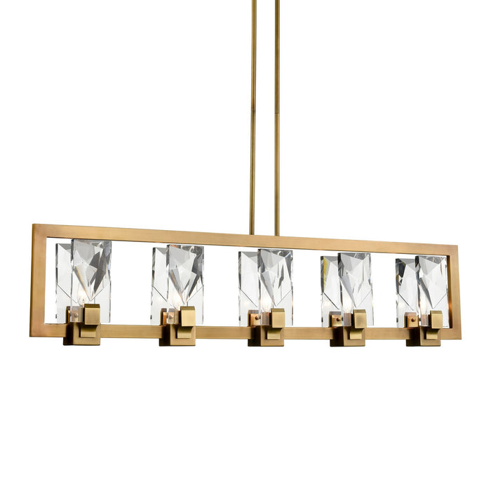 Zeev Lighting CD10344-5-AGB Five Light Chandelier, Aged Brass