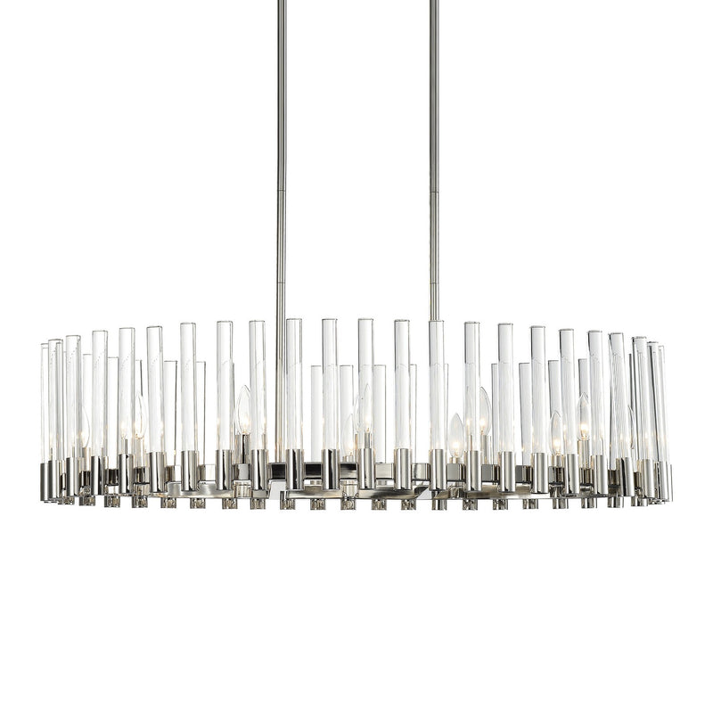 Zeev Lighting CD10356-12-PN 12 Light Chandelier, Polished Nickel