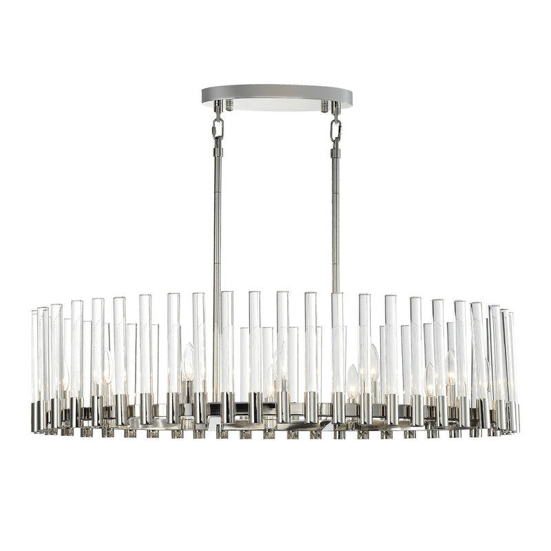 Zeev Lighting CD10356-12-PN 12 Light Chandelier, Polished Nickel