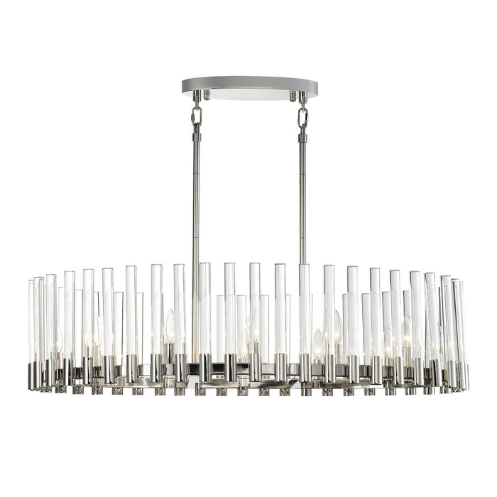 Zeev Lighting CD10356-12-PN 12 Light Chandelier, Polished Nickel