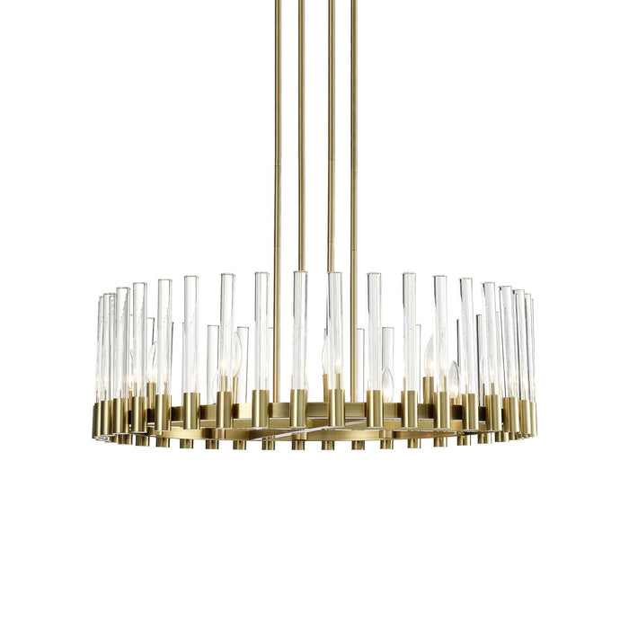 Zeev Lighting CD10357-12-AGB 12 Light Chandelier, Aged Brass
