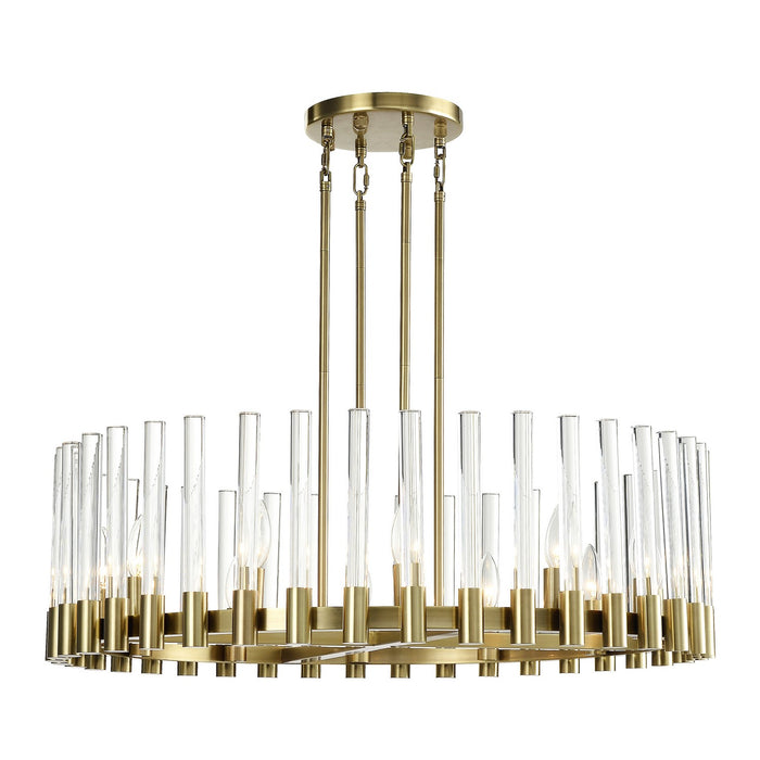 Zeev Lighting CD10357-12-AGB 12 Light Chandelier, Aged Brass