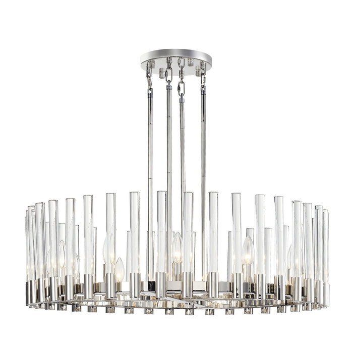 Zeev Lighting CD10358-12-PN 12 Light Chandelier, Polished Nickel