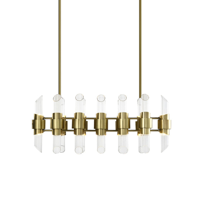 Zeev Lighting CD10367-24-AGB 24 Light Chandelier, Aged Brass