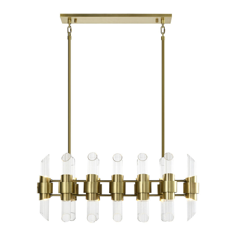 Zeev Lighting CD10367-24-AGB 24 Light Chandelier, Aged Brass