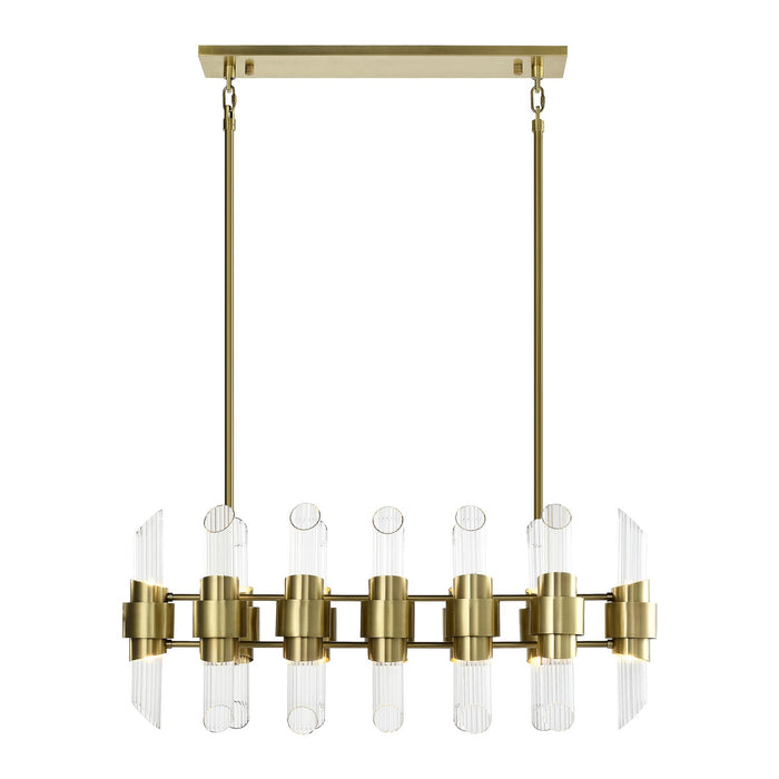 Zeev Lighting CD10367-24-AGB 24 Light Chandelier, Aged Brass