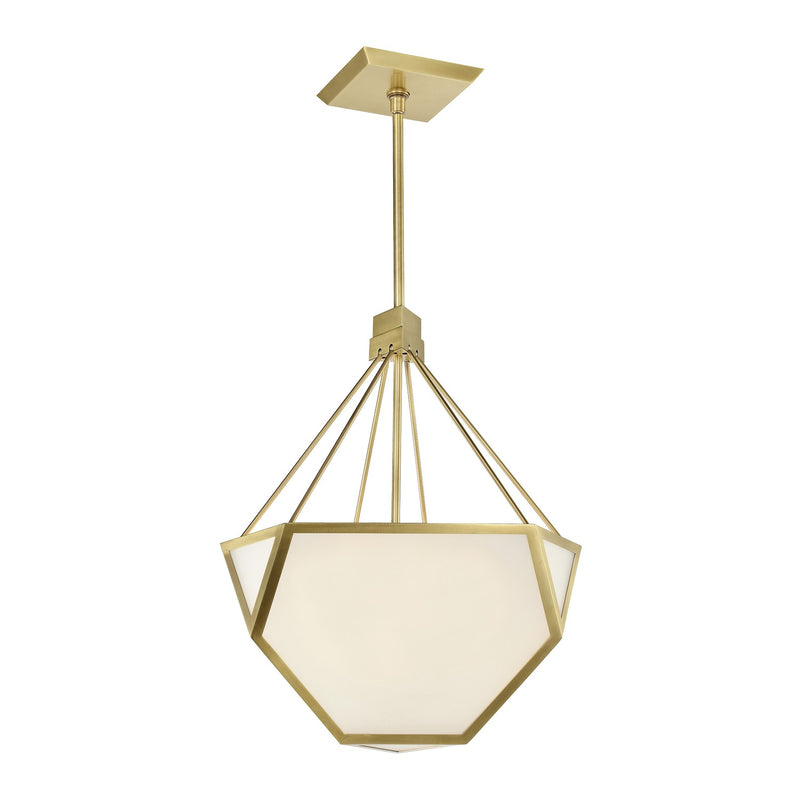 Zeev Lighting CD10369-3-AGB Three Light Chandelier, Aged Brass