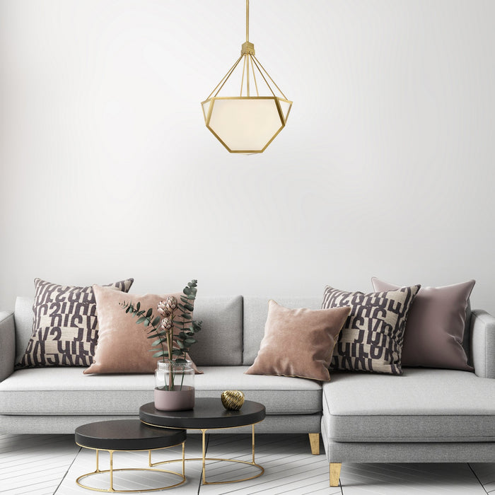 Zeev Lighting CD10369-3-AGB Three Light Chandelier, Aged Brass
