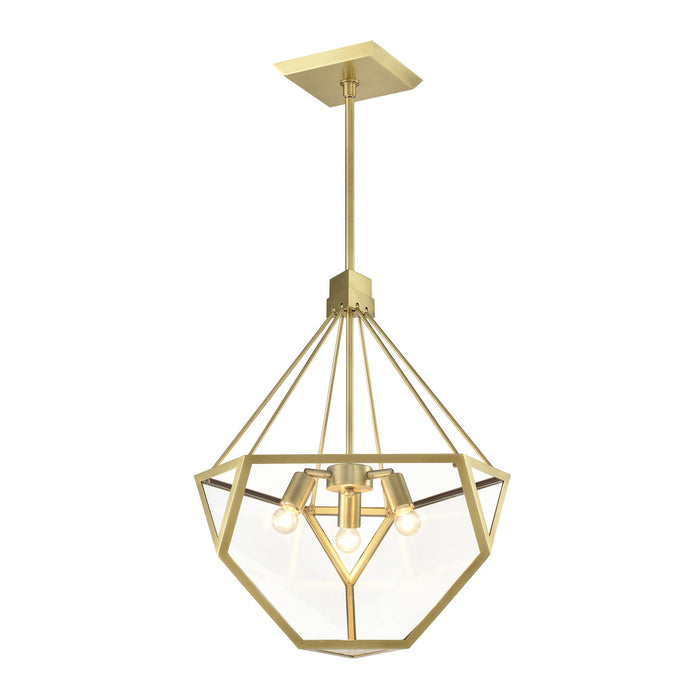 Zeev Lighting CD10369-3-AGB Three Light Chandelier, Aged Brass