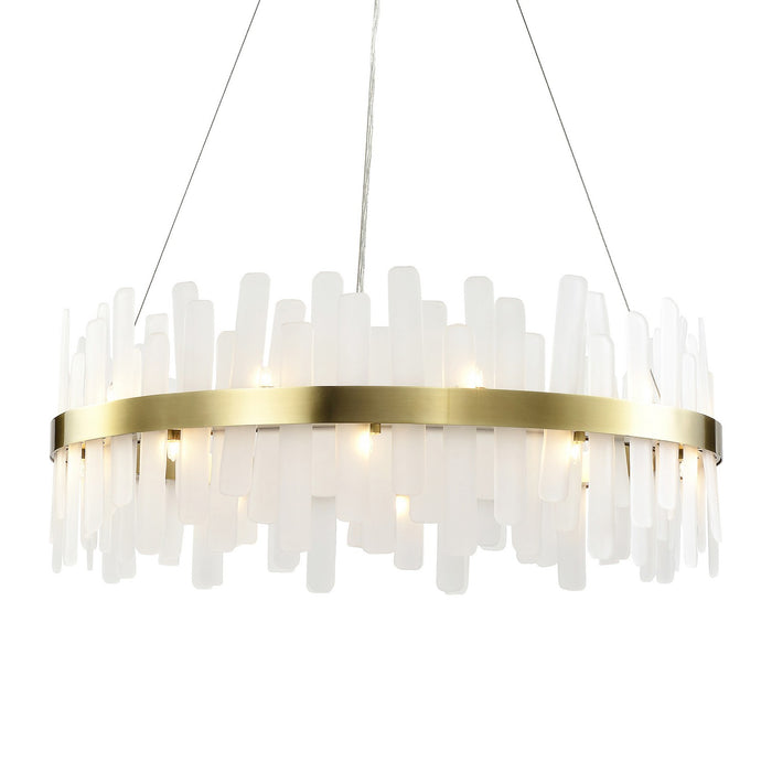 Zeev Lighting CD10371-20-AGB 20 Light Chandelier, Aged Brass