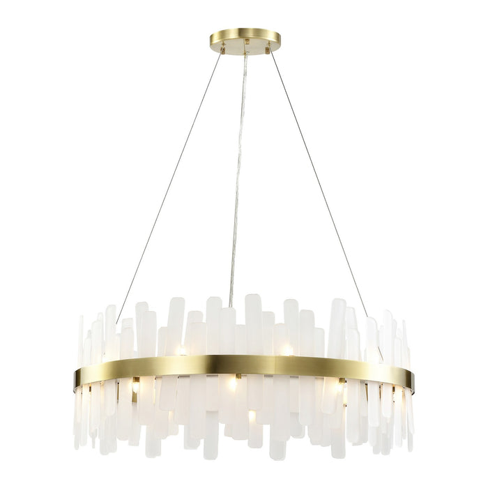 Zeev Lighting CD10371-20-AGB 20 Light Chandelier, Aged Brass
