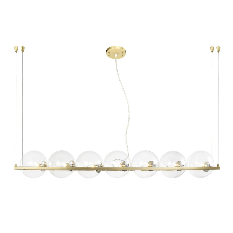 Zeev Lighting CD10374-7-AGB Seven Light Chandelier, Aged Brass