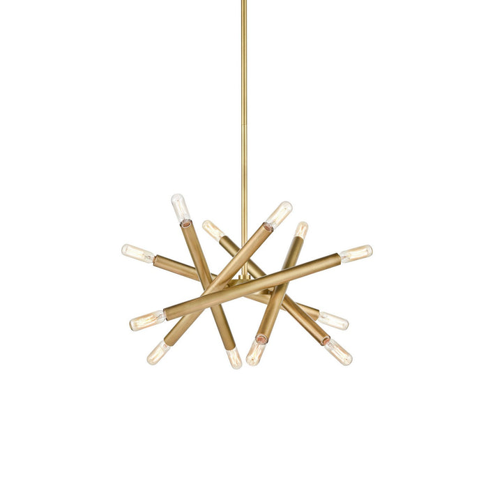 Zeev Lighting CD10386-12-AGB 12 Light Chandelier, Aged Brass