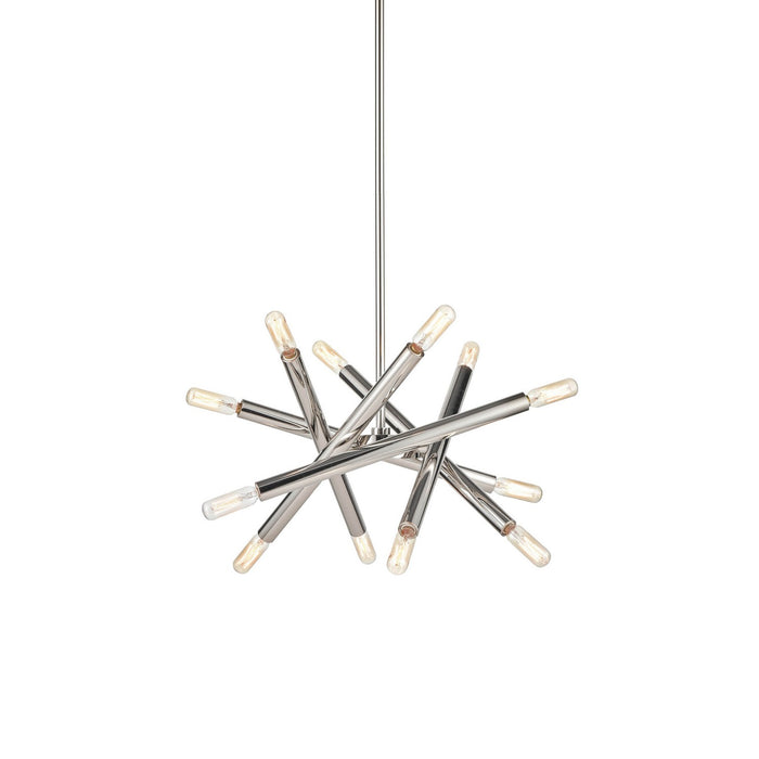 Zeev Lighting CD10387-12-PN 12 Light Chandelier, Polished Nickel