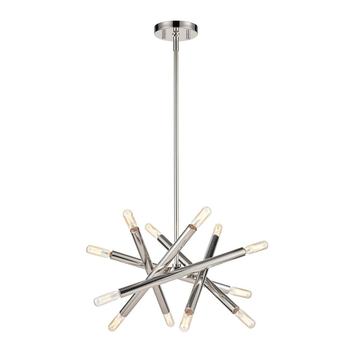 Zeev Lighting CD10387-12-PN 12 Light Chandelier, Polished Nickel