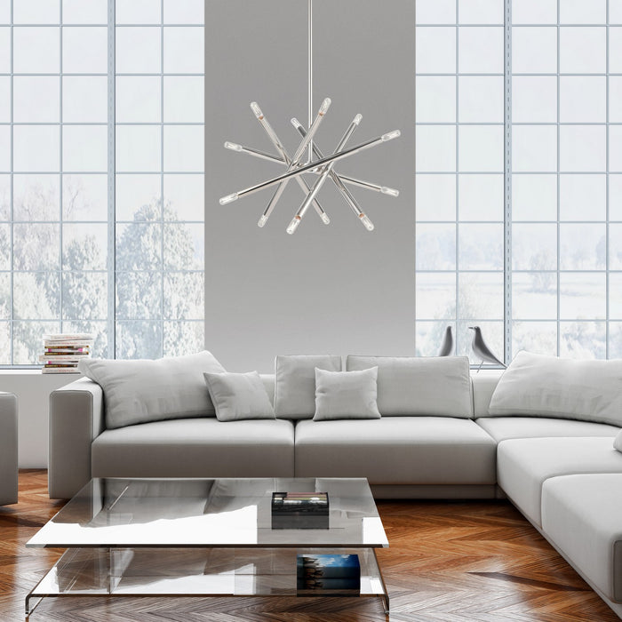 Zeev Lighting CD10389-12-PN 12 Light Chandelier, Polished Nickel