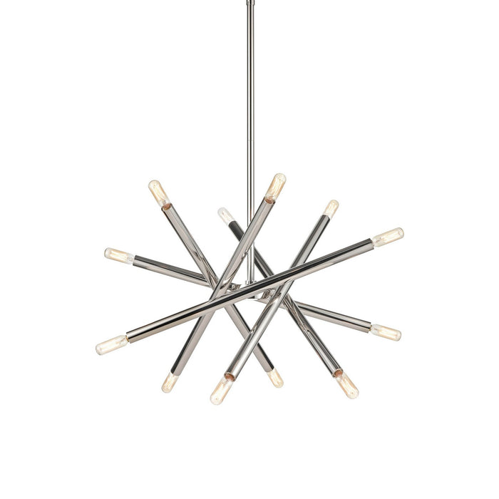 Zeev Lighting CD10389-12-PN 12 Light Chandelier, Polished Nickel