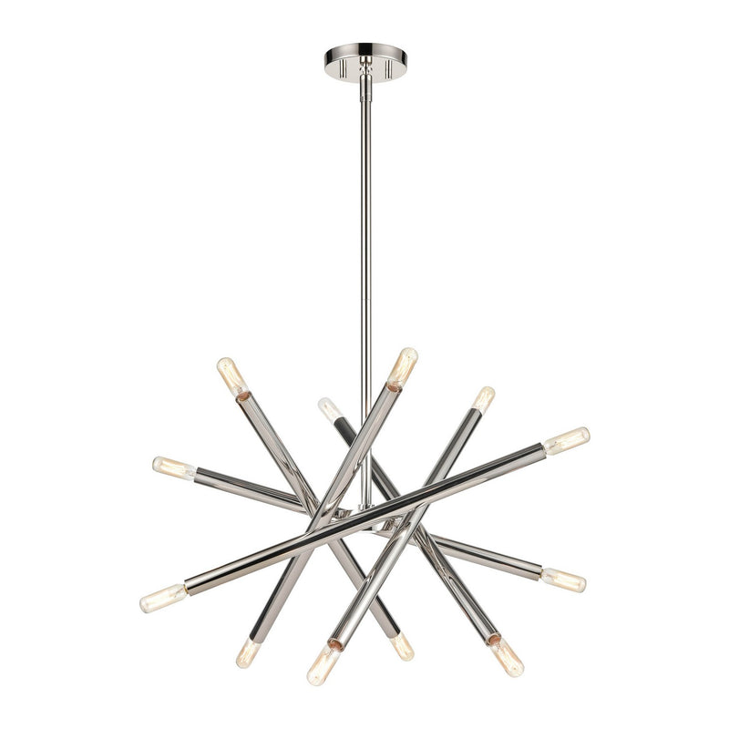 Zeev Lighting CD10389-12-PN 12 Light Chandelier, Polished Nickel