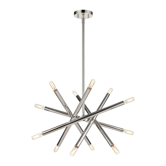 Zeev Lighting CD10389-12-PN 12 Light Chandelier, Polished Nickel