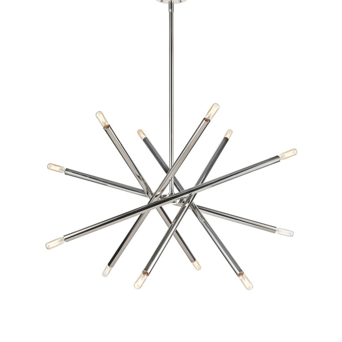 Zeev Lighting CD10391-12-PN 12 Light Chandelier, Polished Nickel