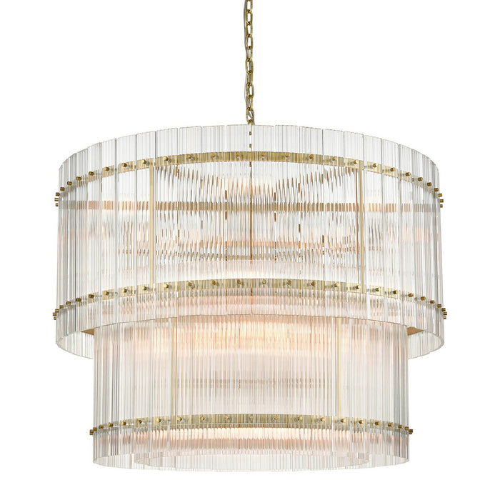 Zeev Lighting CD10395-16-AGB 16 Light Chandelier, Aged Brass
