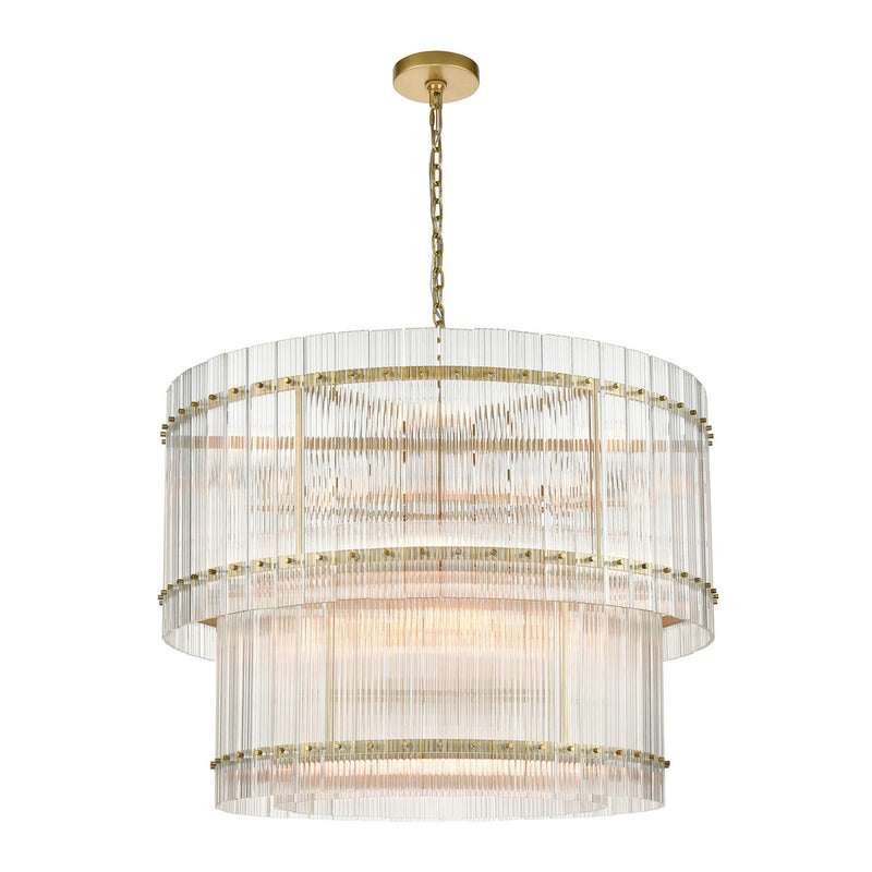 Zeev Lighting CD10395-16-AGB 16 Light Chandelier, Aged Brass