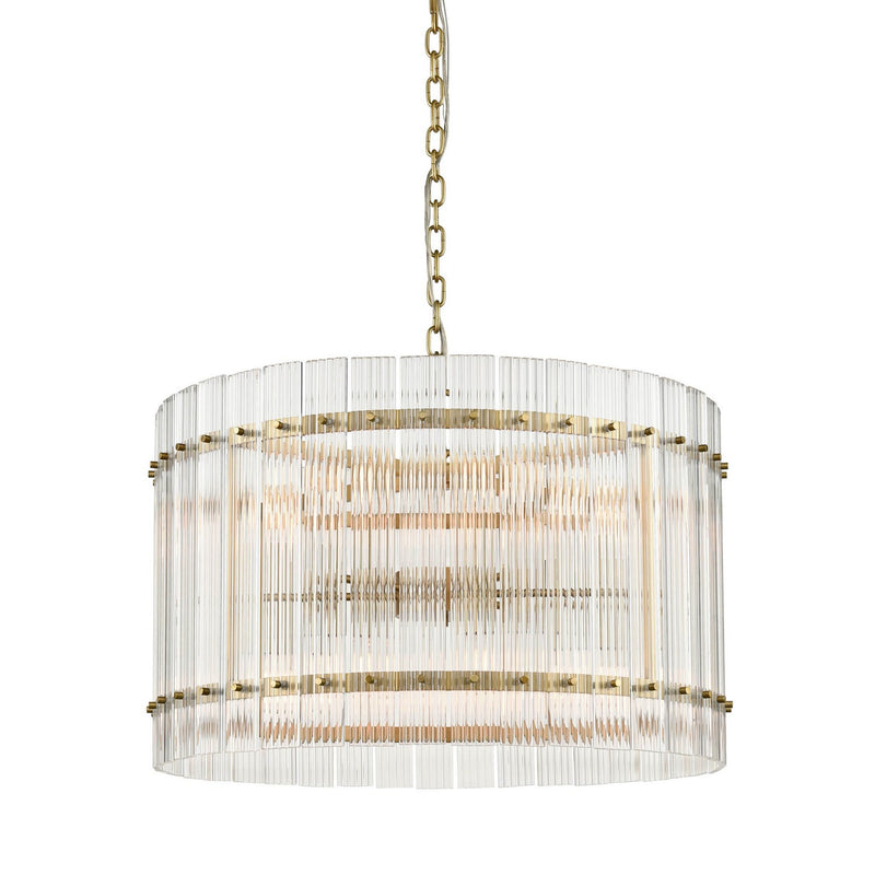 Zeev Lighting CD10399-12-AGB 12 Light Chandelier, Aged Brass
