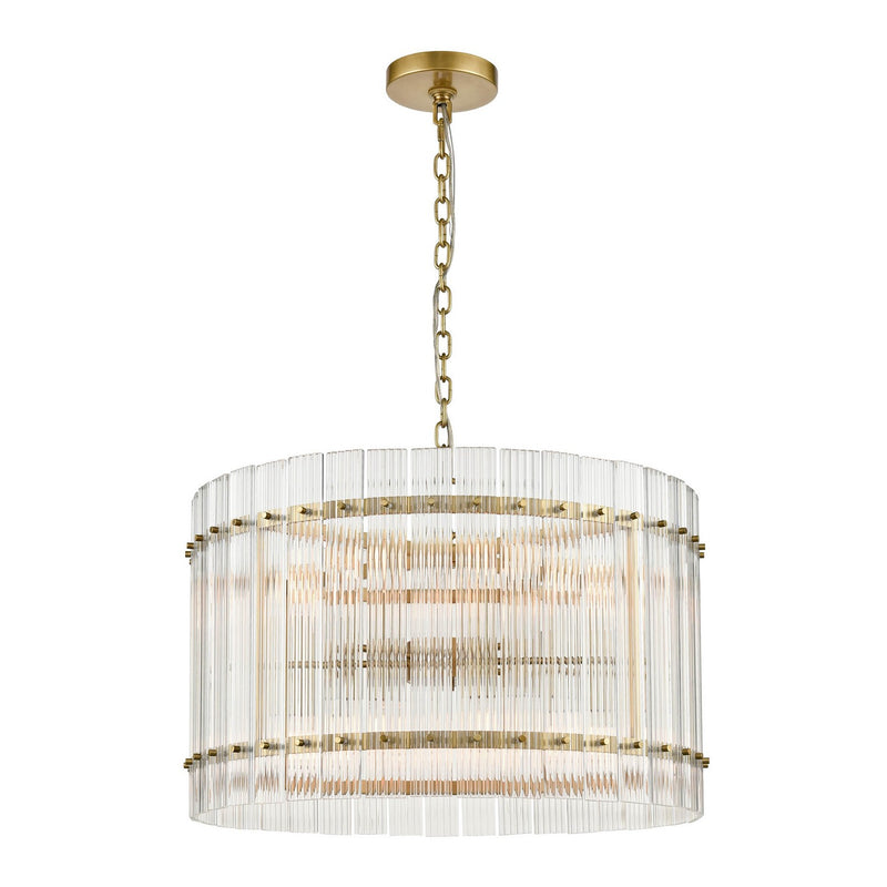 Zeev Lighting CD10399-12-AGB 12 Light Chandelier, Aged Brass