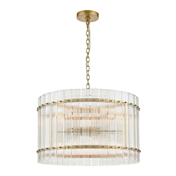 Zeev Lighting CD10399-12-AGB 12 Light Chandelier, Aged Brass