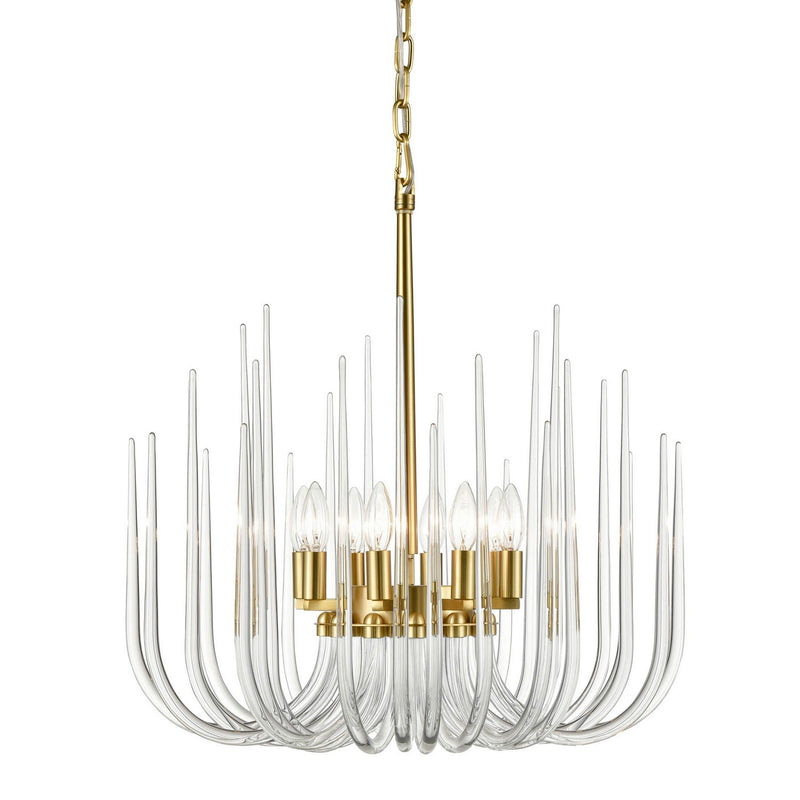 Zeev Lighting CD10409-8-PB Eight Light Chandelier, Posh Brass