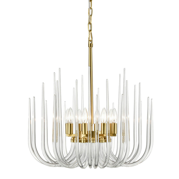 Zeev Lighting CD10409-8-PB Eight Light Chandelier, Posh Brass