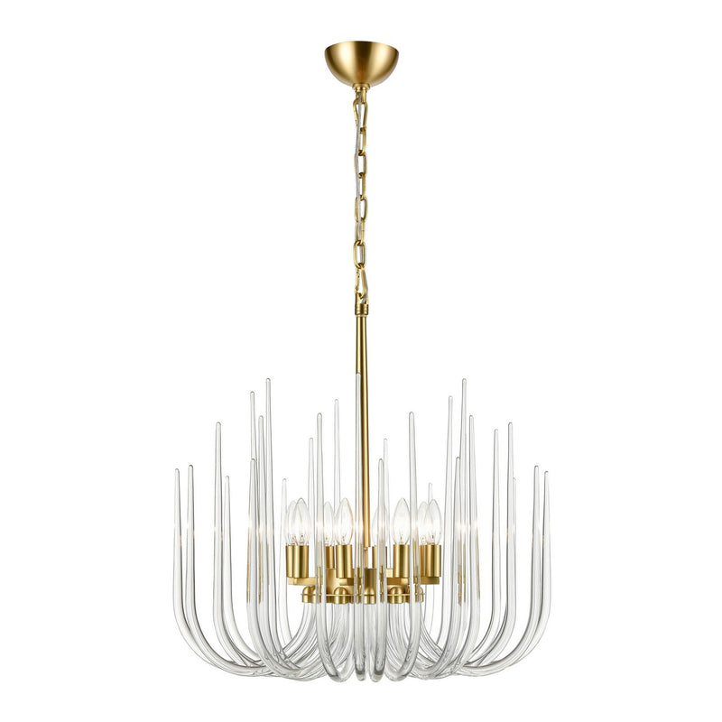 Zeev Lighting CD10409-8-PB Eight Light Chandelier, Posh Brass
