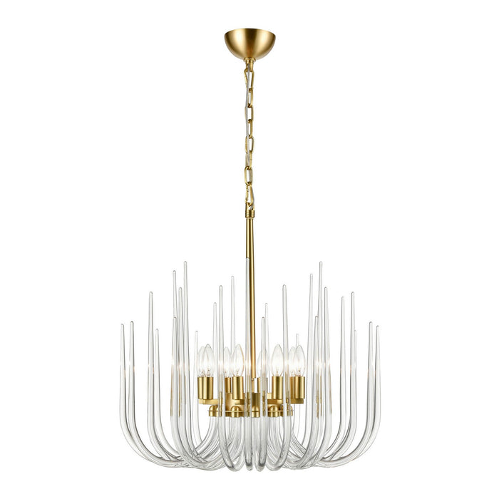 Zeev Lighting CD10409-8-PB Eight Light Chandelier, Posh Brass