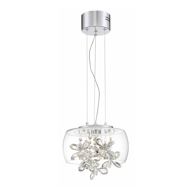 Zeev Lighting MP40027-LED-CH LED Mini Pendant, Chrome