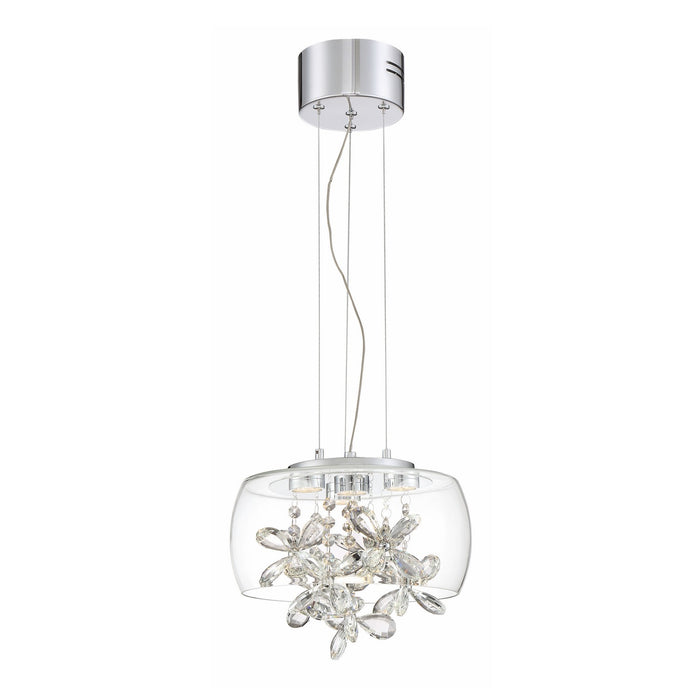Zeev Lighting MP40027-LED-CH LED Mini Pendant, Chrome