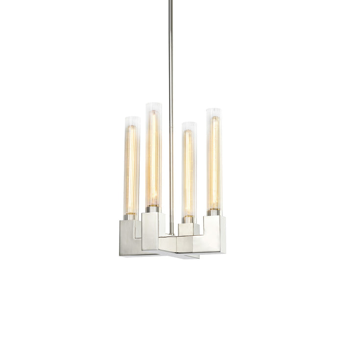 Zeev Lighting P30100-4-PN Four Light Pendant, Polished Nickel